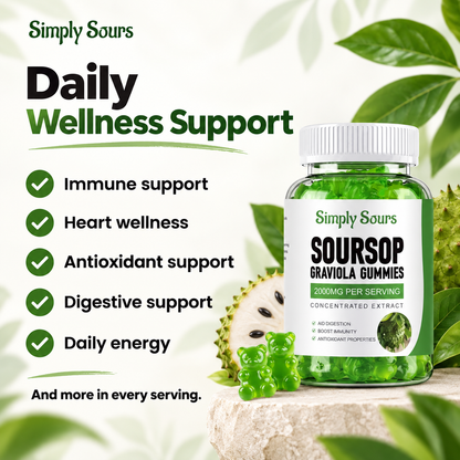 100% Pure Organic Soursop Gummies